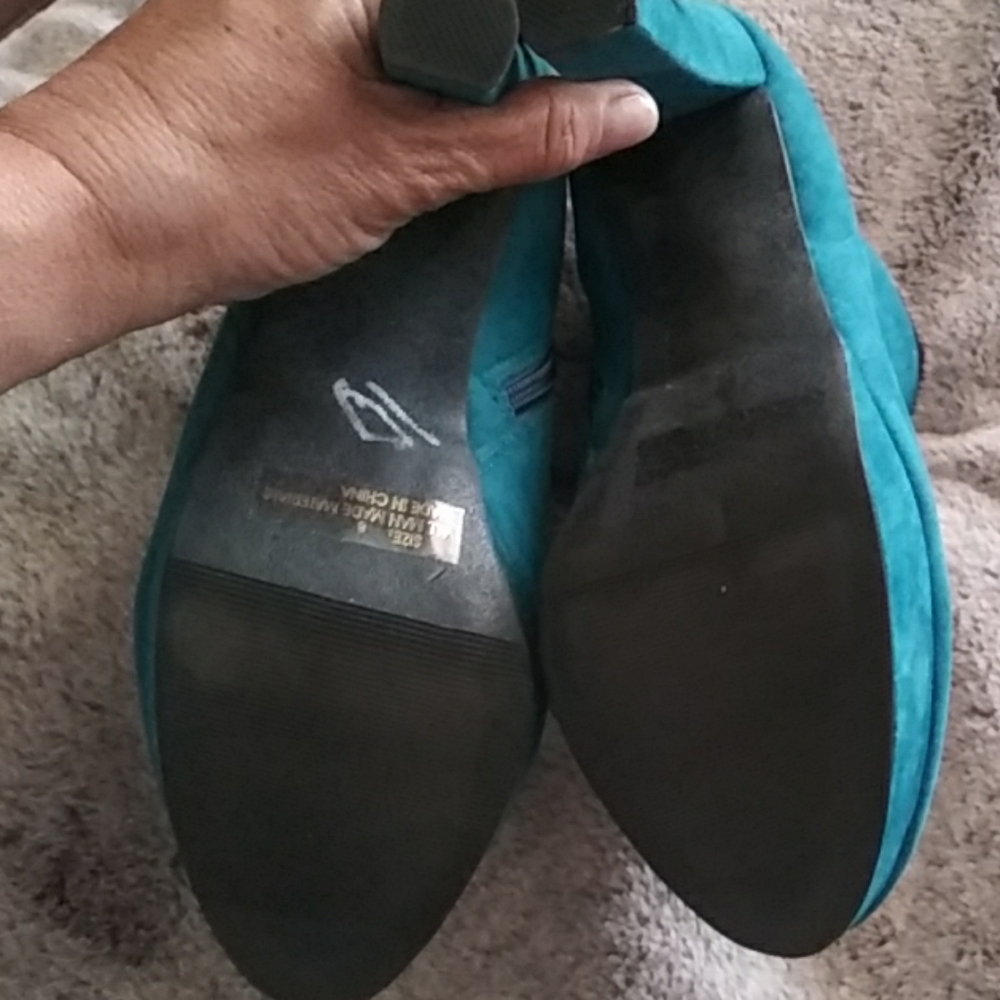 Teal High Heel Booties - Picture 4 of 5